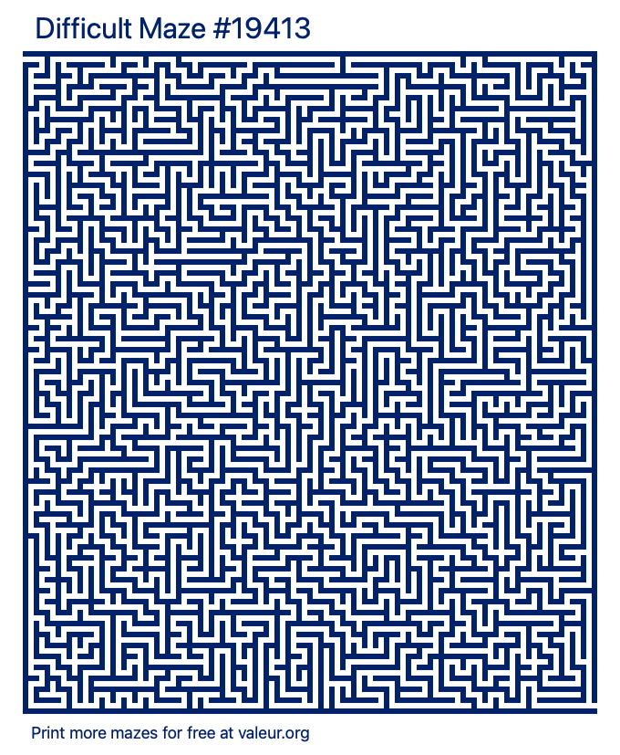 Free Printable Difficult Maze number 19413