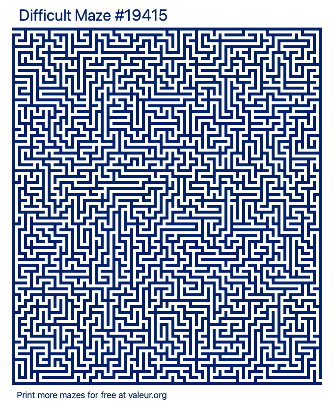 Free Printable Difficult Maze number 19415