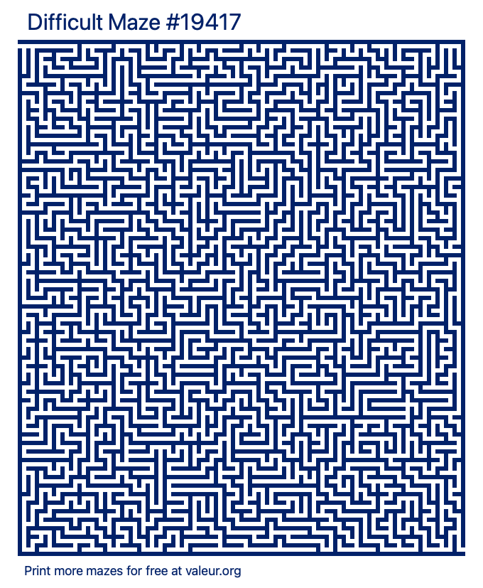 Free Printable Difficult Maze number 19417