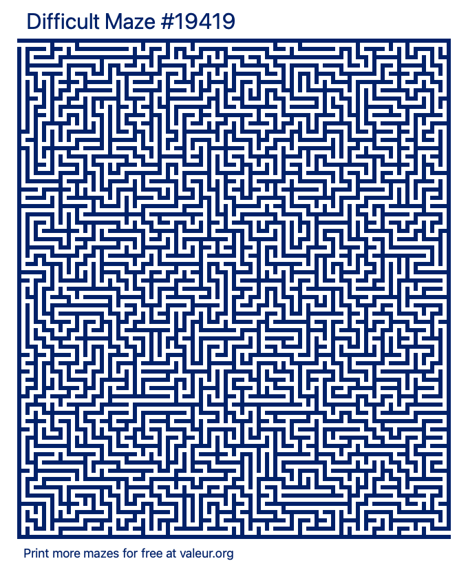 Free Printable Difficult Maze number 19419