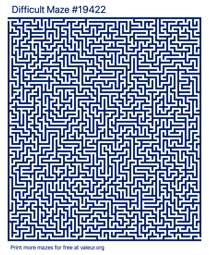 Free Printable Difficult Maze number 19422