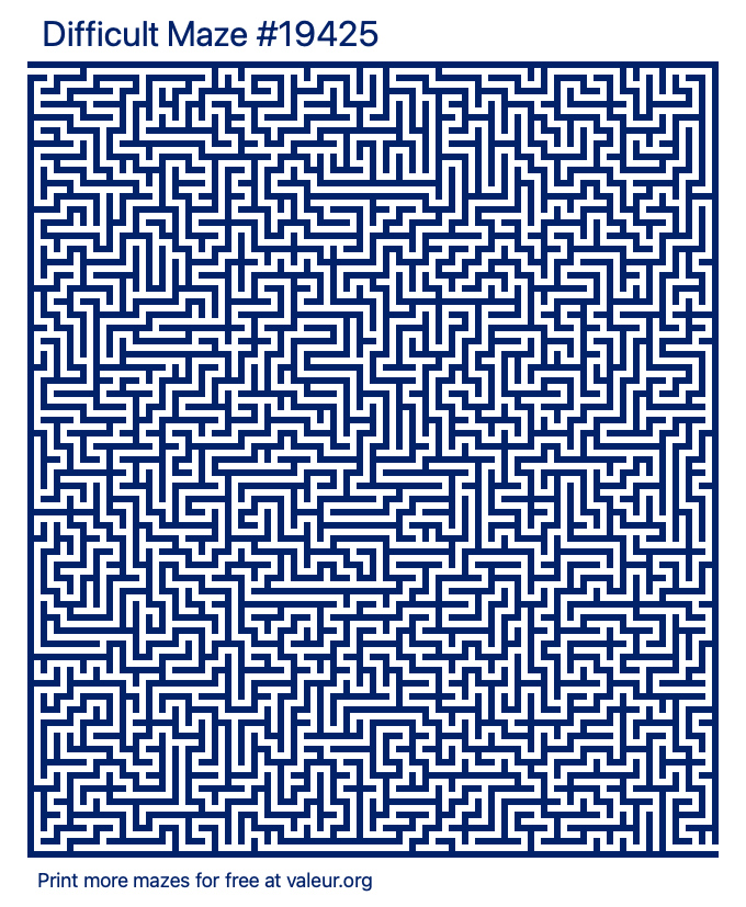 Free Printable Difficult Maze number 19425