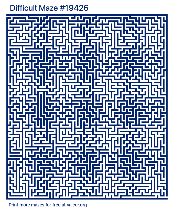 Free Printable Difficult Maze number 19426