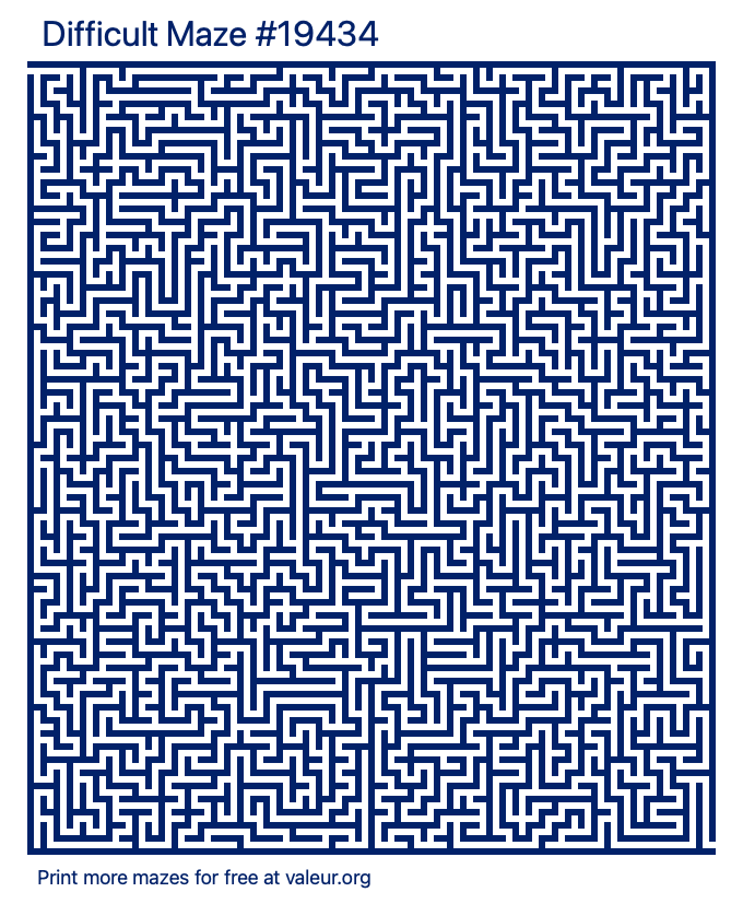 Free Printable Difficult Maze number 19434