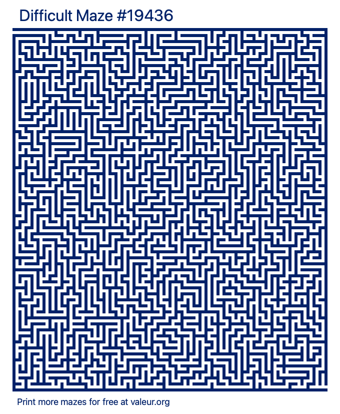 Free Printable Difficult Maze number 19436