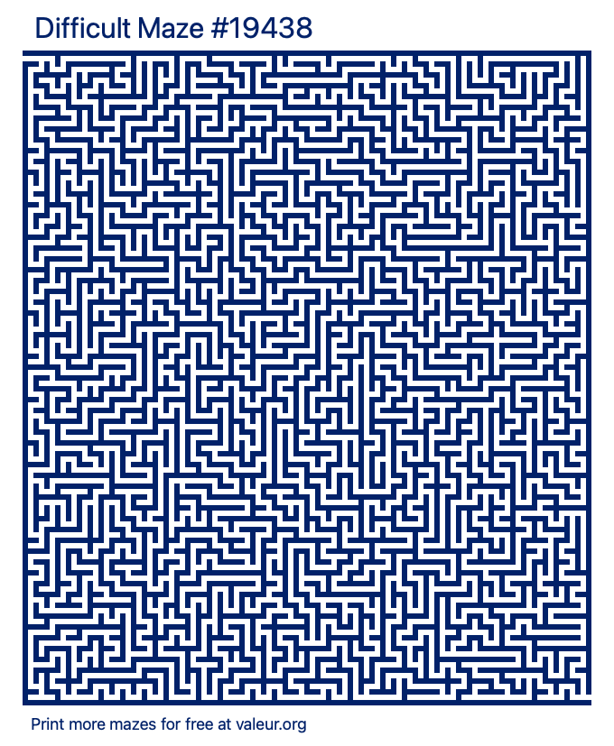 Free Printable Difficult Maze number 19438