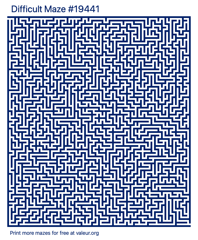 Free Printable Difficult Maze number 19441