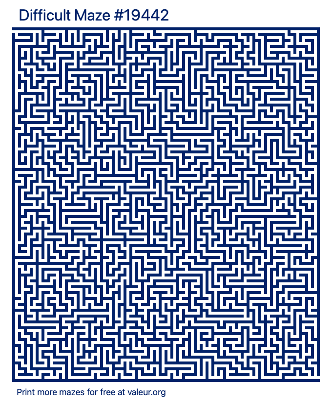 Free Printable Difficult Maze number 19442