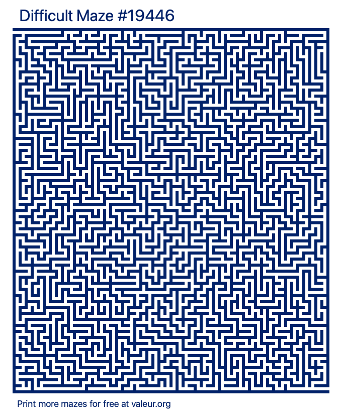 Free Printable Difficult Maze number 19446