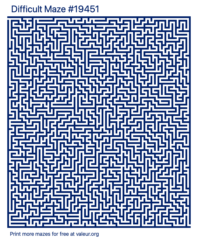 Free Printable Difficult Maze number 19451