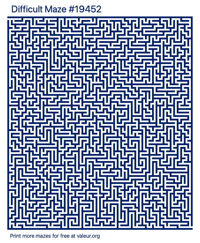 Free Printable Difficult Maze number 19452