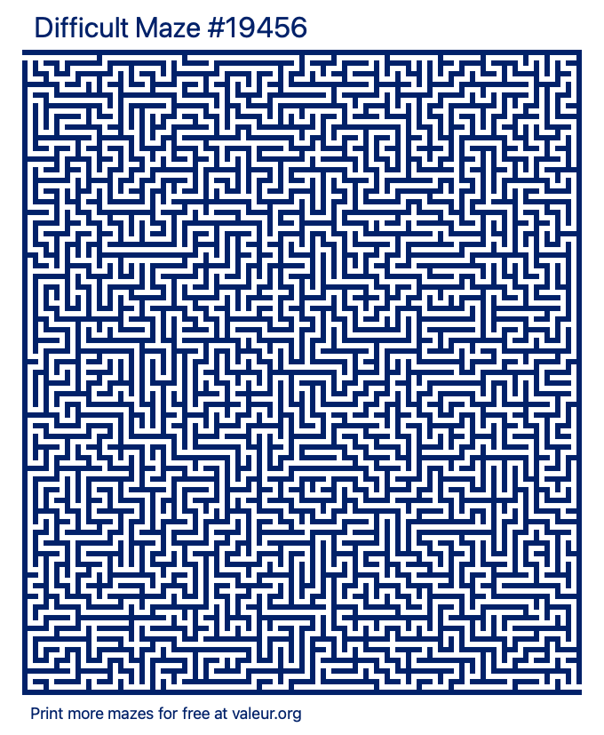 Free Printable Difficult Maze number 19456