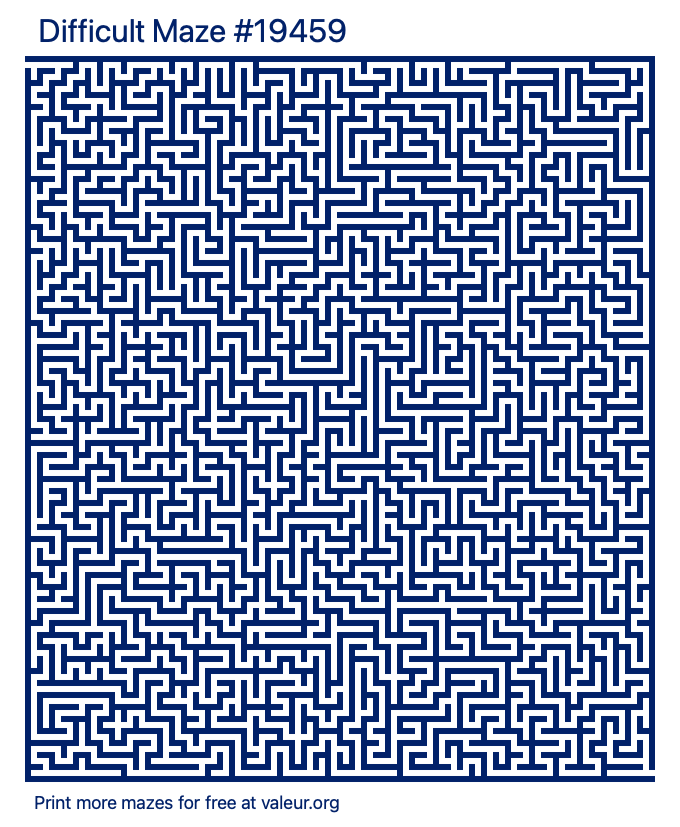 Free Printable Difficult Maze number 19459