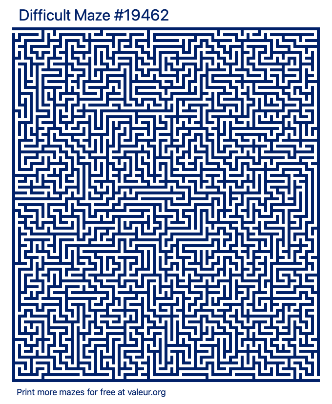 Free Printable Difficult Maze number 19462