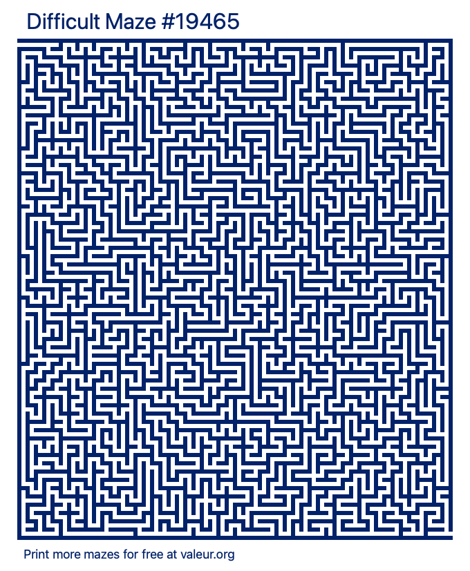 Free Printable Difficult Maze number 19465