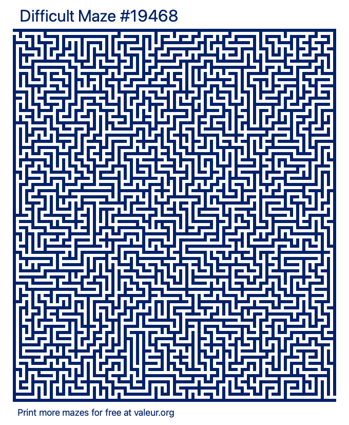 Free Printable Difficult Maze number 19468