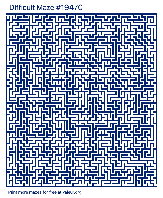 Free Printable Difficult Maze number 19470