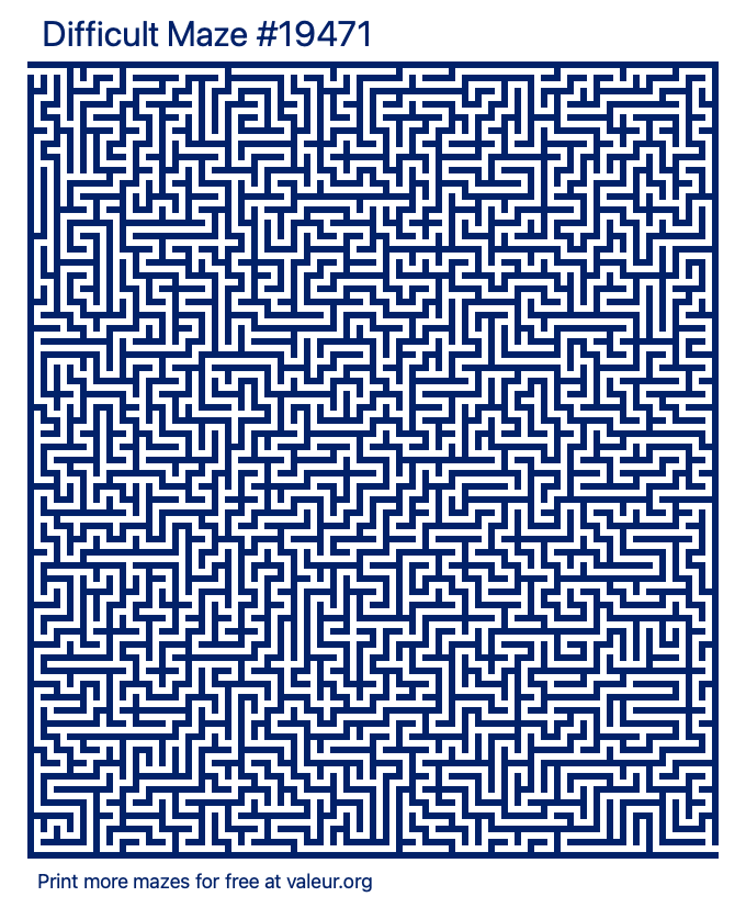 Free Printable Difficult Maze number 19471