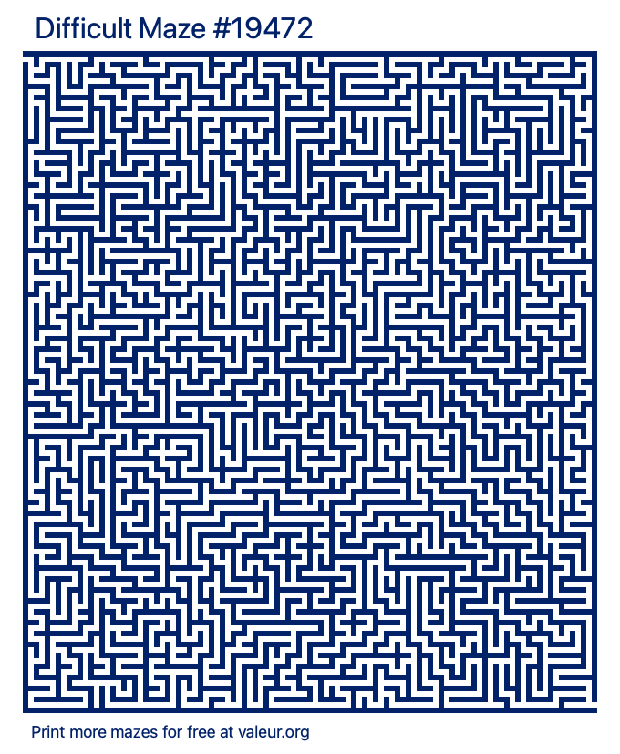 Free Printable Difficult Maze number 19472