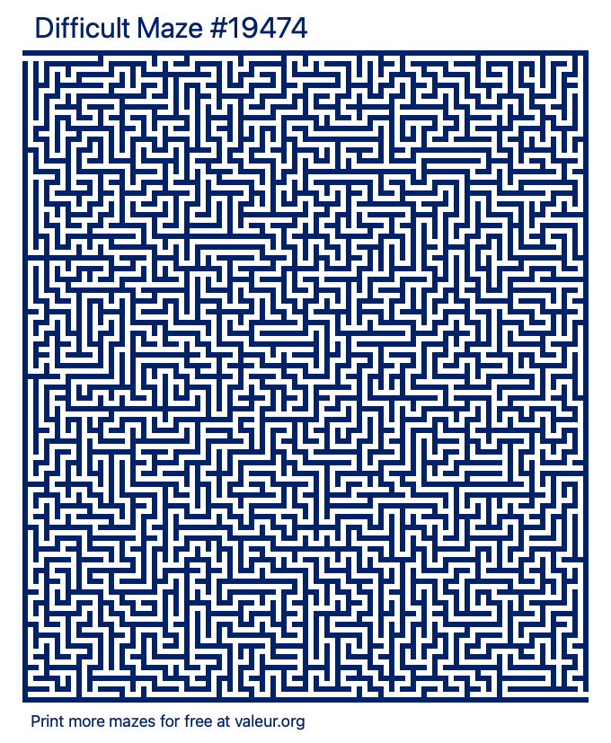 Free Printable Difficult Maze number 19474