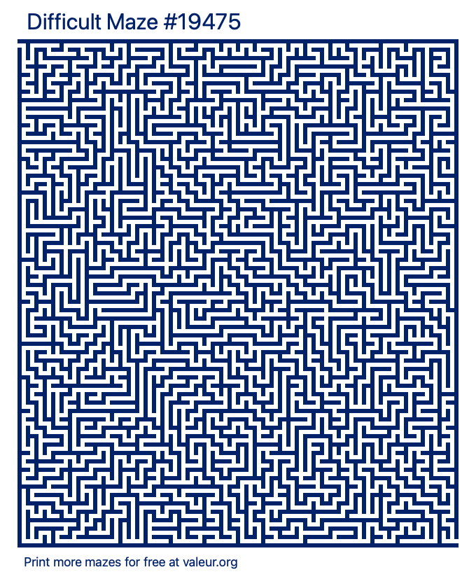 Free Printable Difficult Maze number 19475