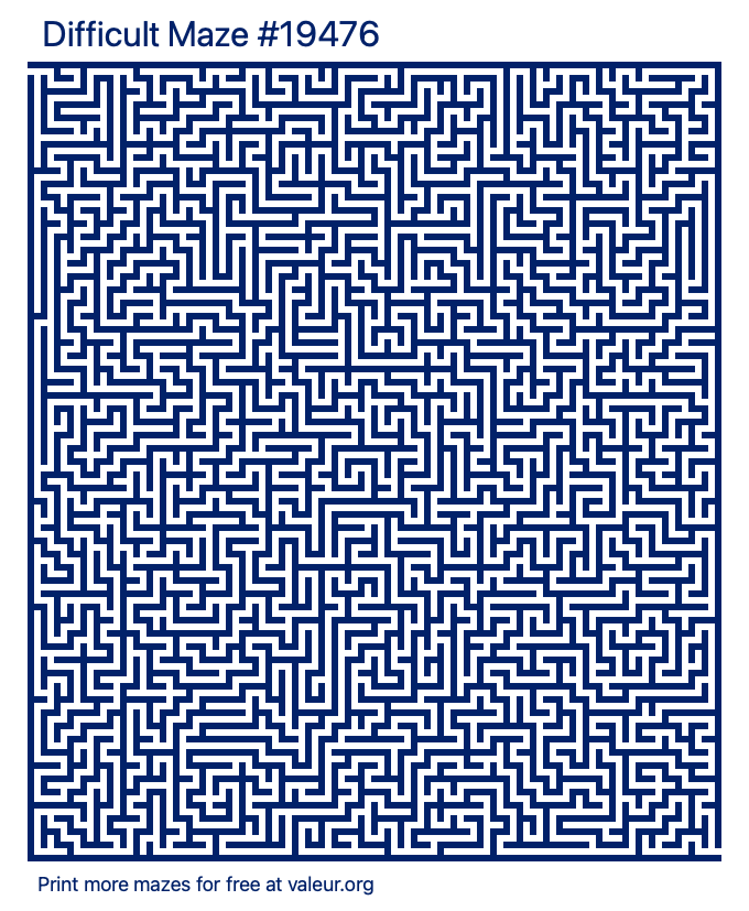 Free Printable Difficult Maze number 19476