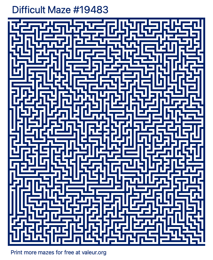 Free Printable Difficult Maze number 19483