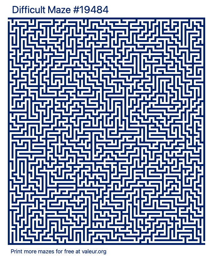 Free Printable Difficult Maze number 19484