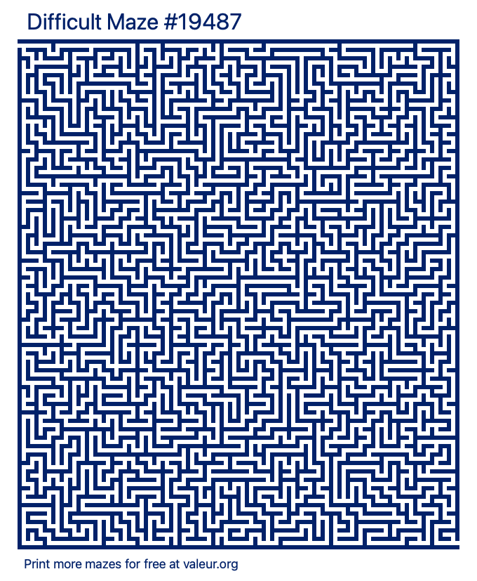 Free Printable Difficult Maze number 19487