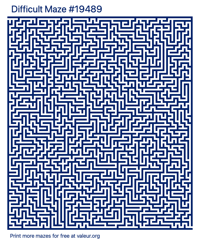 Free Printable Difficult Maze number 19489