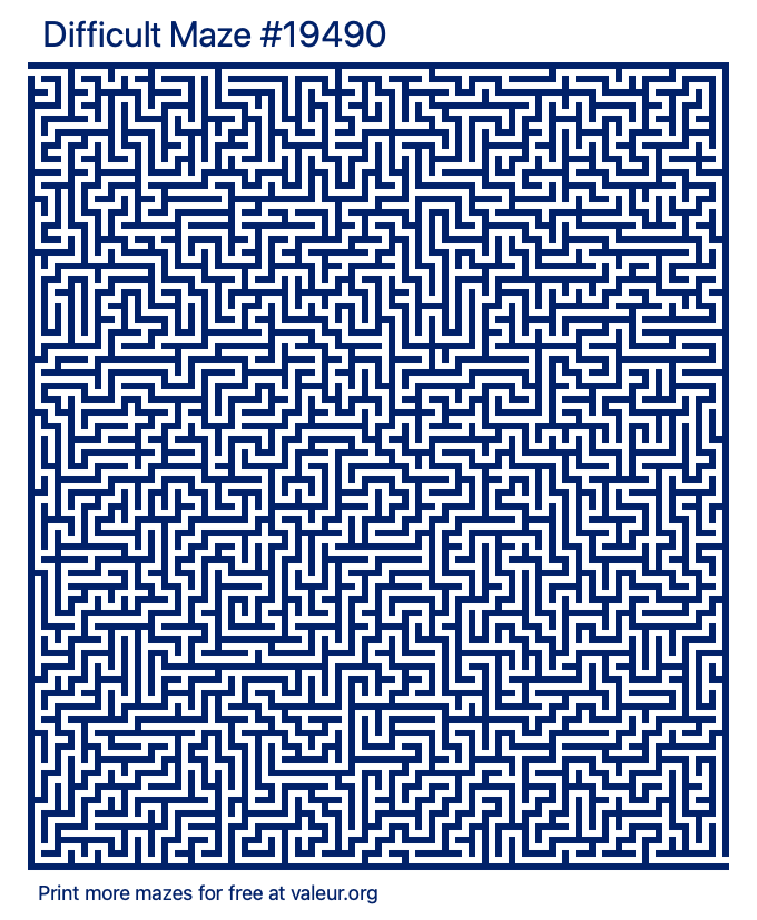 Free Printable Difficult Maze number 19490