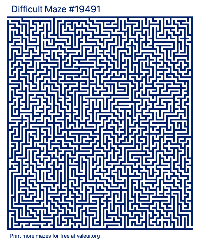 Free Printable Difficult Maze number 19491