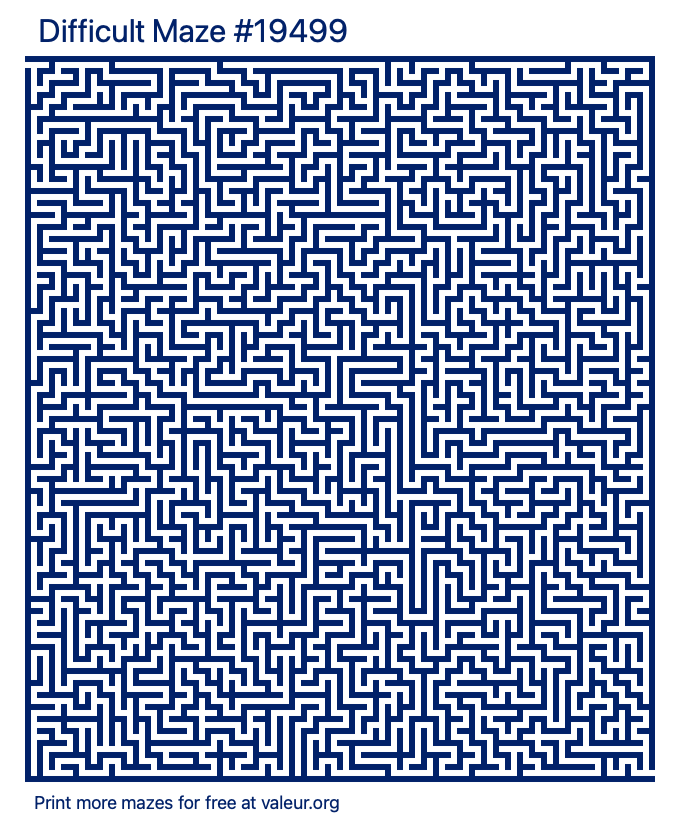 Free Printable Difficult Maze number 19499