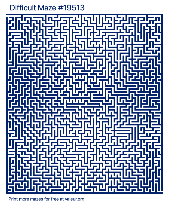 Free Printable Difficult Maze number 19513