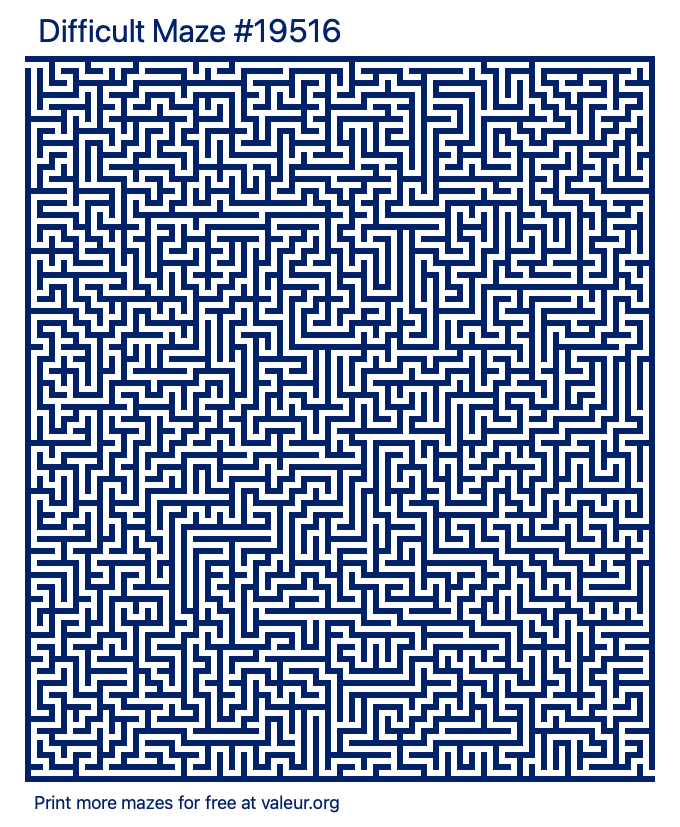 Free Printable Difficult Maze number 19516