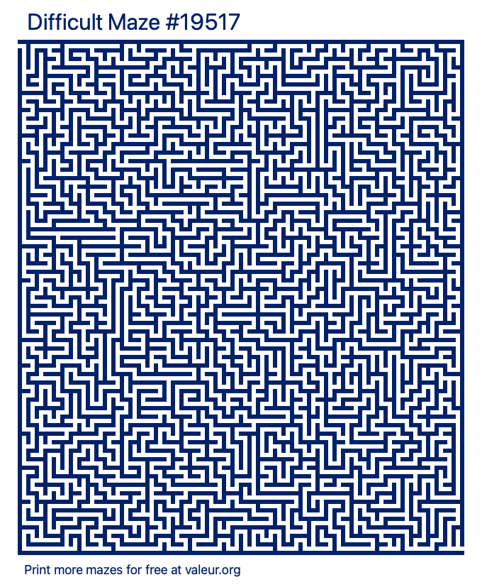 Free Printable Difficult Maze number 19517