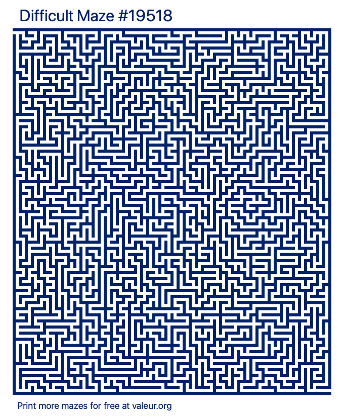 Free Printable Difficult Maze number 19518