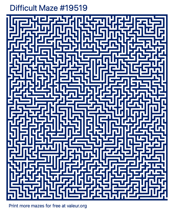 Free Printable Difficult Maze number 19519