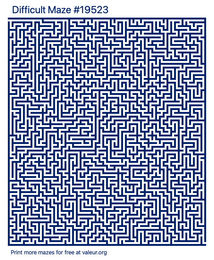 Free Printable Difficult Maze number 19523