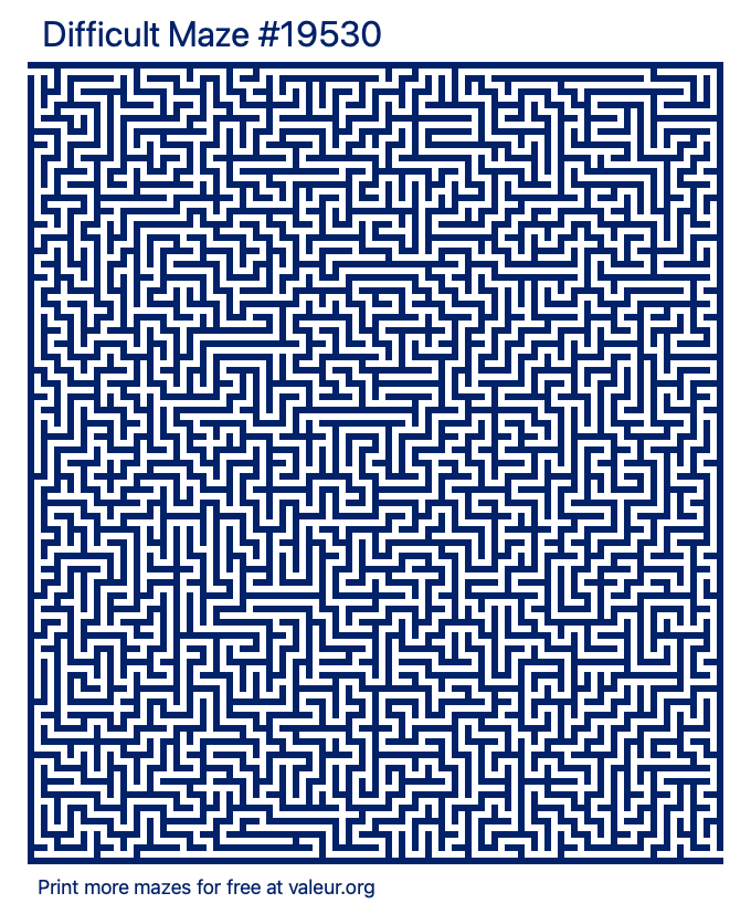 Free Printable Difficult Maze number 19530