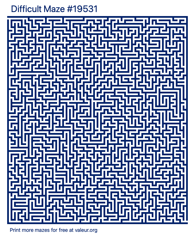 Free Printable Difficult Maze number 19531