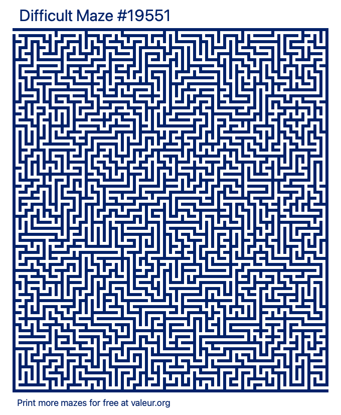 Free Printable Difficult Maze number 19551