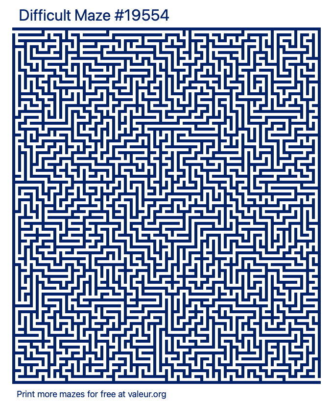 Free Printable Difficult Maze number 19554