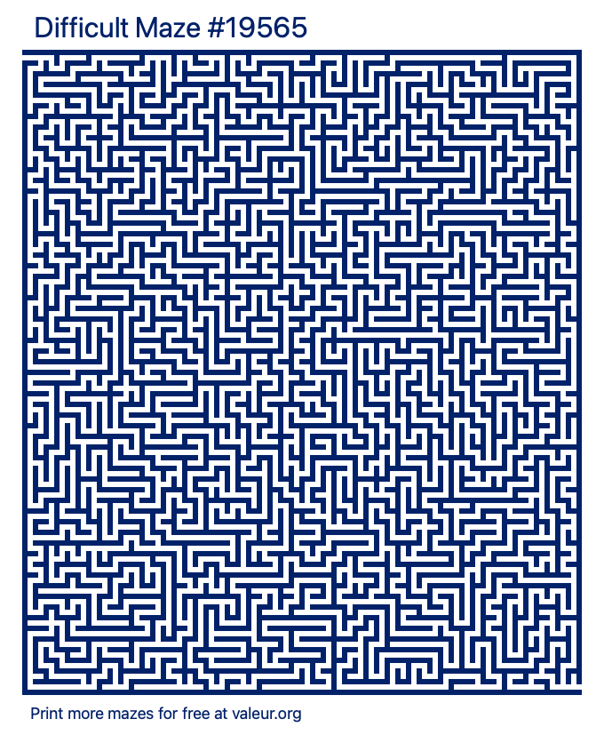 Free Printable Difficult Maze number 19565