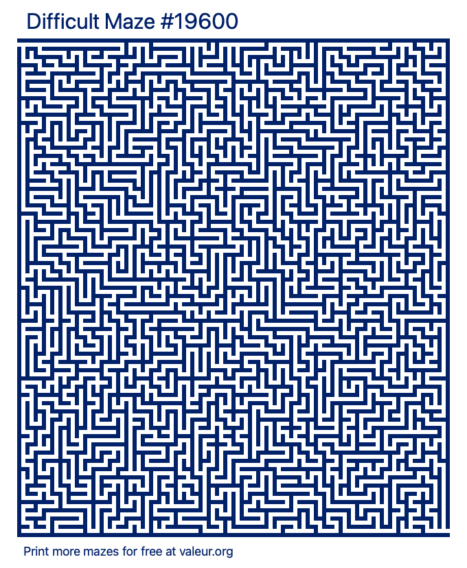 Free Printable Difficult Maze number 19600