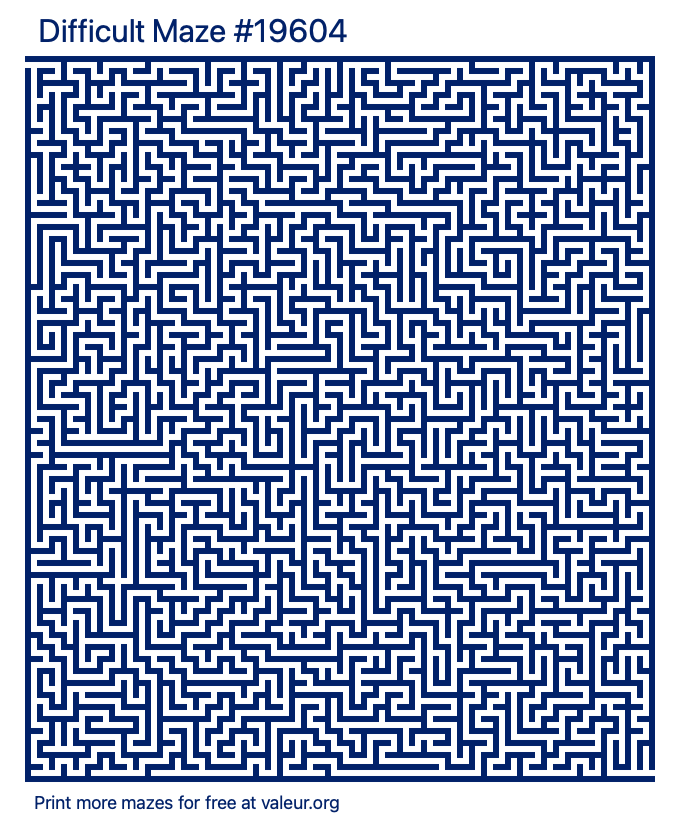 Free Printable Difficult Maze number 19604