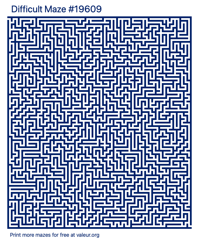 Free Printable Difficult Maze number 19609