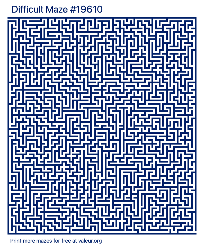 Free Printable Difficult Maze number 19610