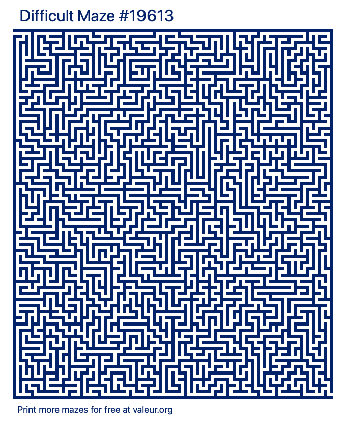 Free Printable Difficult Maze number 19613