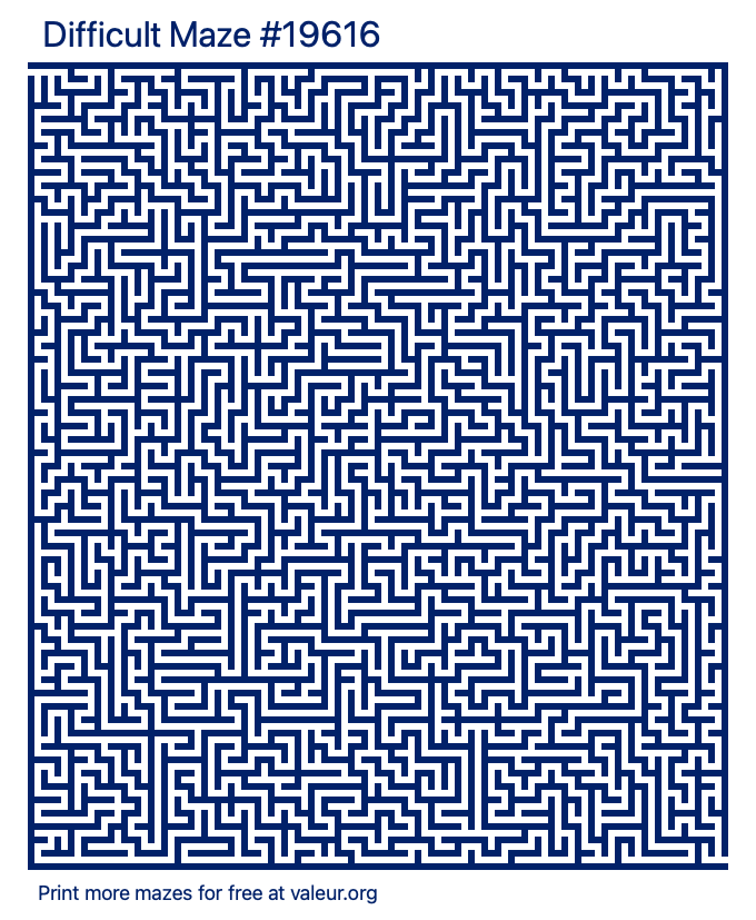 Free Printable Difficult Maze number 19616